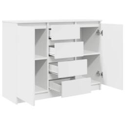 Berkfield Home Sideboard with Drawers White 100.5x35x76 cm Engineered Wood - thumbnail 5
