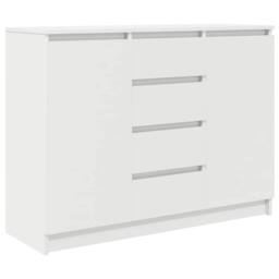 Berkfield Home Sideboard with Drawers White 100.5x35x76 cm Engineered Wood - thumbnail 1