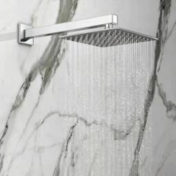 FLAVORA Concealed Thermostatic Shower Mixer Square Chrome in Silver - Size: 180 cm width x 200 cm drop - thumbnail 3