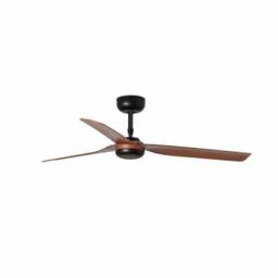 Netlighting Punt Black Dark Wood 3 Blade Ceiling Fan With DC Motor - thumbnail 1