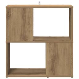 Berkfield Home Decorative Book Cabinet Artisan Oak 60x24x63 cm Engineered Wood in Brown - Size: 60 x 24 x 63 cm - thumbnail 4