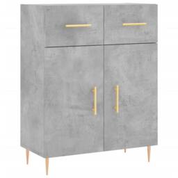 Berkfield Home Highboard Concrete Grey 69.5x34x180 cm Engineered Wood - thumbnail 7