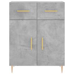 Berkfield Home Highboard Concrete Grey 69.5x34x180 cm Engineered Wood - thumbnail 8