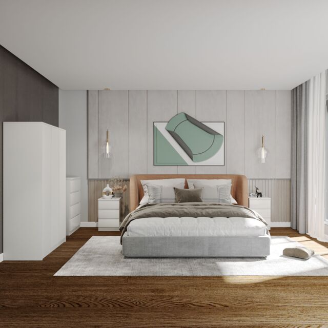 Seconique Malvern 3 Door Wardrobe Bedroom Set in White - image 1