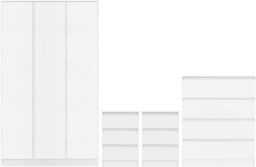 Seconique Malvern 3 Door Wardrobe Bedroom Set in White - thumbnail 7