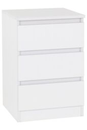 Seconique Malvern 3 Door Wardrobe Bedroom Set in White - thumbnail 5