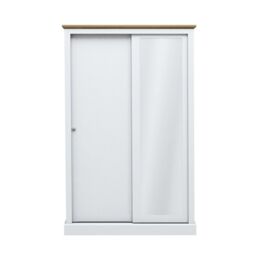Lemon Pavilion Furniture Devon 2 Door Sliding Wardrobe - L57.7 x W113.8 x H181.6 cm - White - Size: 1 Pack - thumbnail 1