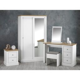 Lemon Pavilion Furniture Devon 2 Door Sliding Wardrobe - L57.7 x W113.8 x H181.6 cm - White - Size: 1 Pack - thumbnail 3