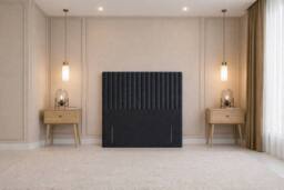 "Chester & Oakley Lorenzo Plush Divan Bed Base 2 Drawers Foot-End - 54"" Headboard in Black - Size: King" - thumbnail 8