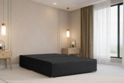 "Chester & Oakley Lorenzo Plush Divan Bed Base 2 Drawers Foot-End - 54"" Headboard in Black - Size: King" - thumbnail 7
