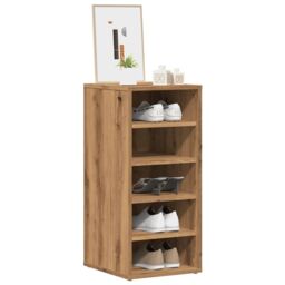 Berkfield Home Shoe Cabinets 2 pcs Artisan Oak 32x35x70 cm Engineered Wood in Brown - Size: 32 x 35 x 70 cm - thumbnail 1