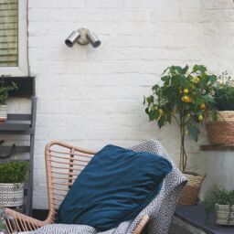 ValueLights Barrow Pair of 2 Way Silver Outdoor Wall Downlight - thumbnail 5