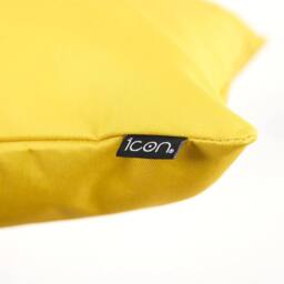 icon Indoor Outdoor Cushion Set of 2 Slate Grey Water Resistant Cushions in Yellow - Size: 43 cm x 43 cm - thumbnail 4