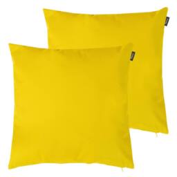 icon Indoor Outdoor Cushion Set of 2 Slate Grey Water Resistant Cushions in Yellow - Size: 43 cm x 43 cm - thumbnail 1