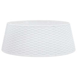 Berkfield Home Christmas Tree Skirt White √ò65x23 cm Plastic - Size: 65x23 cm - thumbnail 2