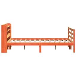 Berkfield Home Decorative Bed Frame without Mattress Wax Brown 160x200 cm Solid - thumbnail 5