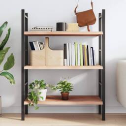 Berkfield Home Wall Shelf 80x40x(2-4) cm Untreated Solid Wood Oak in Natural