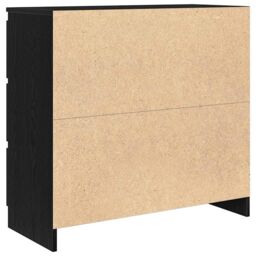 Berkfield Home Sideboard Black Oak 80x35x76 cm Engineered Wood - Size: 80 x 35 x 76 cm - thumbnail 8