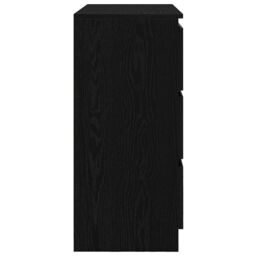 Berkfield Home Sideboard Black Oak 80x35x76 cm Engineered Wood - Size: 80 x 35 x 76 cm - thumbnail 7