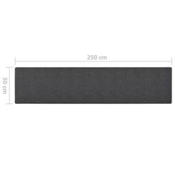 Berkfield Home Elegant Carpet Runner Anthracite 50x250 cm in Charcoal - Size: 100 cm diameter - thumbnail 7