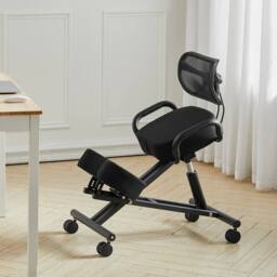 KORVIXA Ergonomic Posture Orthopaedic Stool Office Seat in Black - Size: 100 cm x 100 cm - thumbnail 3