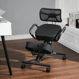 KORVIXA Ergonomic Posture Orthopaedic Stool Office Seat in Black - Size: 100 cm x 100 cm - thumbnail 4