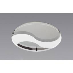 Netlighting Jersey Ceiling 20W LED Round 3000K 1800lm Chrome Opal White Glass in Grey - thumbnail 2