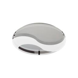 Netlighting Jersey Ceiling 20W LED Round 3000K 1800lm Chrome Opal White Glass in Grey