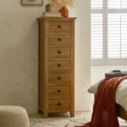 Cheshire Premium Kingsley 7 Drawer Chest - Oak in Brown - thumbnail 2