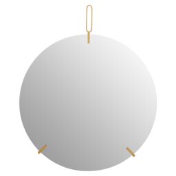 Orsina Sleek & Slim Design Wall Mirror With Hanging Loop, Versatile Round Shaped Mirror, Round Mirror for Home in Gold - thumbnail 5