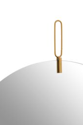 Orsina Sleek & Slim Design Wall Mirror With Hanging Loop, Versatile Round Shaped Mirror, Round Mirror for Home in Gold - thumbnail 3