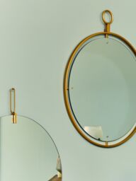 Orsina Sleek & Slim Design Wall Mirror With Hanging Loop, Versatile Round Shaped Mirror, Round Mirror for Home in Gold - thumbnail 2
