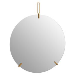 Orsina Sleek & Slim Design Wall Mirror With Hanging Loop, Versatile Round Shaped Mirror, Round Mirror for Home in Gold - thumbnail 1