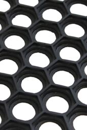 JVL Honeycomb Rubber Ring Scraper Doormat 40x60cm in Black - Size: 40 cm x 60 cm - thumbnail 3