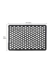 JVL Honeycomb Rubber Ring Scraper Doormat 40x60cm in Black - Size: 40 cm x 60 cm - thumbnail 5