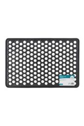 JVL Honeycomb Rubber Ring Scraper Doormat 40x60cm in Black - Size: 40 cm x 60 cm - thumbnail 6