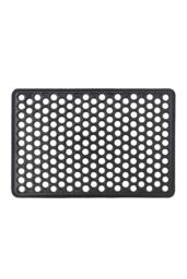 JVL Honeycomb Rubber Ring Scraper Doormat 40x60cm in Black - Size: 40 cm x 60 cm - thumbnail 1