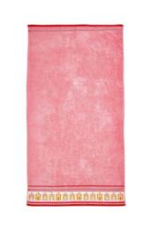 Catherine Lansfield 'Beach Huts' Cotton Extra Large Beach Towel in Coral - thumbnail 4