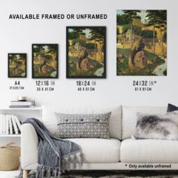 "Artery8 Temptations of Saint Anthony Bosch Framed Wall Art Print - Size: W12"" x H16""" - thumbnail 3