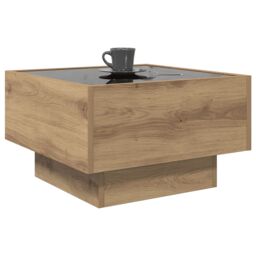 Berkfield Home Coffee Table Artisan oak 50 x 50 x 30 cm Engineered wood in Brown - thumbnail 3