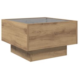 Berkfield Home Coffee Table Artisan oak 50 x 50 x 30 cm Engineered wood in Brown - thumbnail 9