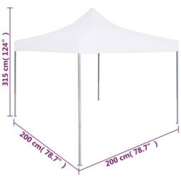 Berkfield Home Professional Folding Party Tent 2x2 m Steel White - thumbnail 9