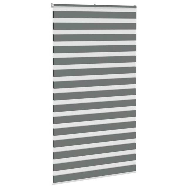 Berkfield Home Elegant Zebra Blind Dark Grey 125x200 cm Fabric Width 120.9 cm Po - image 1