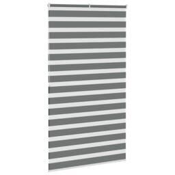 Berkfield Home Elegant Zebra Blind Dark Grey 125x200 cm Fabric Width 120.9 cm Po - thumbnail 4
