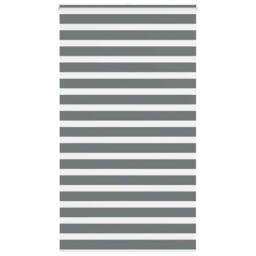 Berkfield Home Elegant Zebra Blind Dark Grey 125x200 cm Fabric Width 120.9 cm Po - thumbnail 2