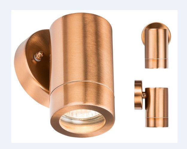 Netlighting Fixed Wall Light Copper Colour 230V IP65 GU10 35W in Brown