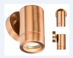 Netlighting Fixed Wall Light Copper Colour 230V IP65 GU10 35W in Brown