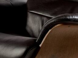 Angel Cerda Chocolate Brown Split Leather Swivel Recliner - thumbnail 6