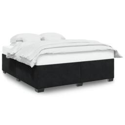 Berkfield Home Bed Frame without Mattress Black¬†Super King Velvet in Black - Size: Super King - thumbnail 1