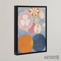 "Artery8 Hilma Af Klint Group Iv No 2 Childhood Framed Canvas Wall Art Print in Blue - Size: W12"" x H16""" - thumbnail 2